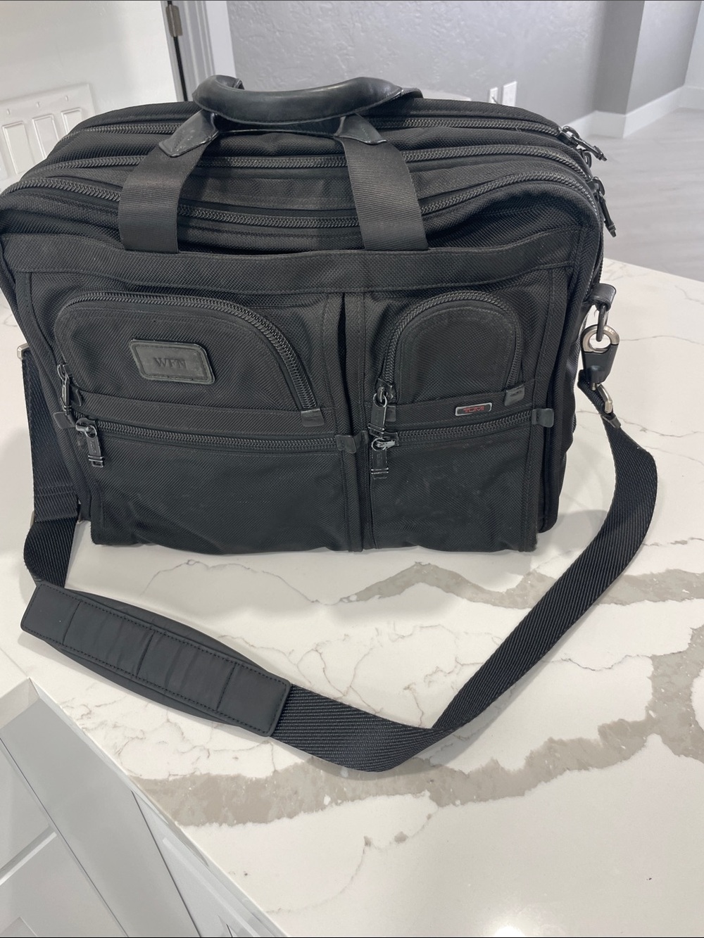 Black Men's TUMI Professional Laptop Briefcase